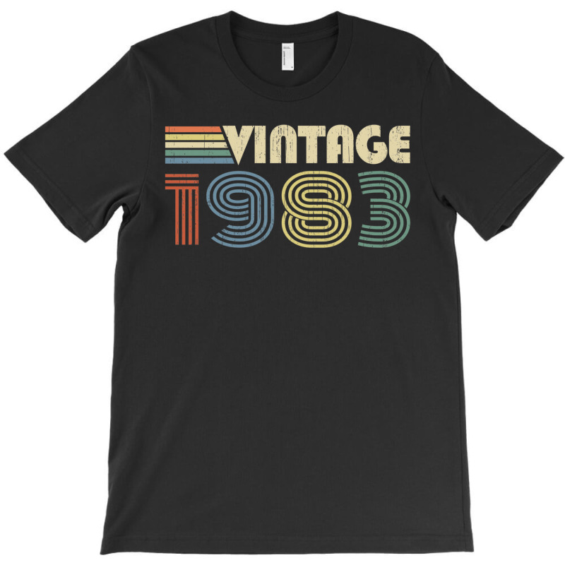 Vintage 1983 37th Birthday Gift Born In 1983 37 Years Old T-Shirt by alcapethaty | Artistshot