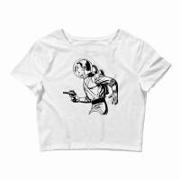 Retro Space Man With Ray Gun Crop Top | Artistshot