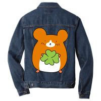 Four Leaf Clover Hamster Men Denim Jacket | Artistshot