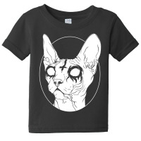 Black Metal Sphynx Cat I Goth And Death Metal Baby Tee | Artistshot