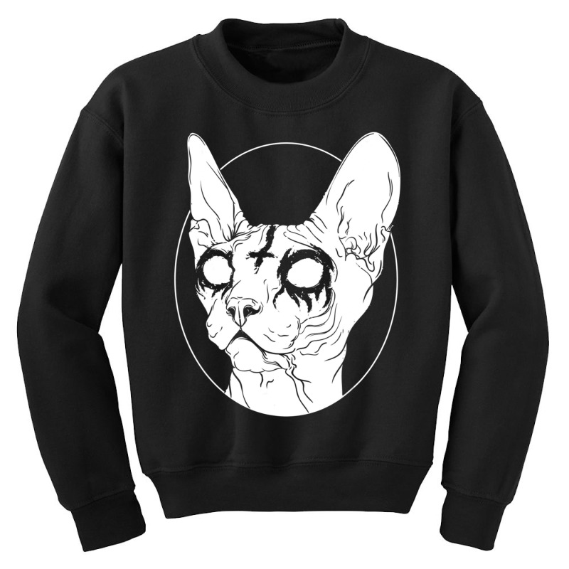 Black Metal Sphynx Cat I Goth And Death Metal Youth Sweatshirt by beulahgriffithgdv | Artistshot