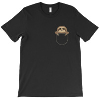 Chillin Sloth Pocket T-shirt, Sloth In Your Pocket T-shirt | Artistshot