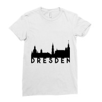 Dresden City Skyline Cap Ladies Fitted T-shirt | Artistshot