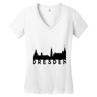 Dresden City Skyline Cap Women's V-neck T-shirt | Artistshot