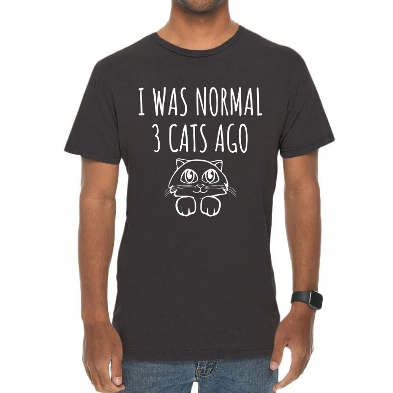I Was Normal 3 Cats Ago   Funny Cat Gift Vintage T-shirt | Artistshot