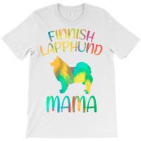 Finnish Lapphund Mom Dog Watercolor T Shirt Worlds T-shirt | Artistshot