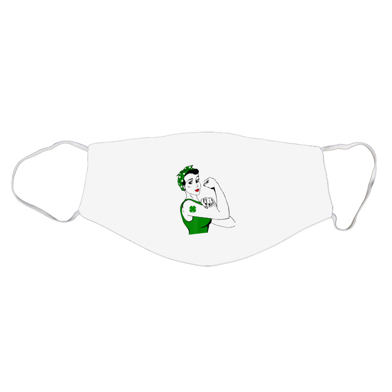 Irish Rosie The Riveter Funny Cute St Patricks Day Face Mask | Artistshot