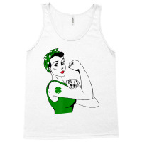 Irish Rosie The Riveter Funny Cute St Patricks Day Tank Top | Artistshot