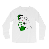 Irish Rosie The Riveter Funny Cute St Patricks Day Long Sleeve Shirts | Artistshot