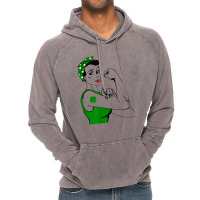 Irish Rosie The Riveter Funny Cute St Patricks Day Vintage Hoodie | Artistshot