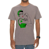Irish Rosie The Riveter Funny Cute St Patricks Day Vintage T-shirt | Artistshot