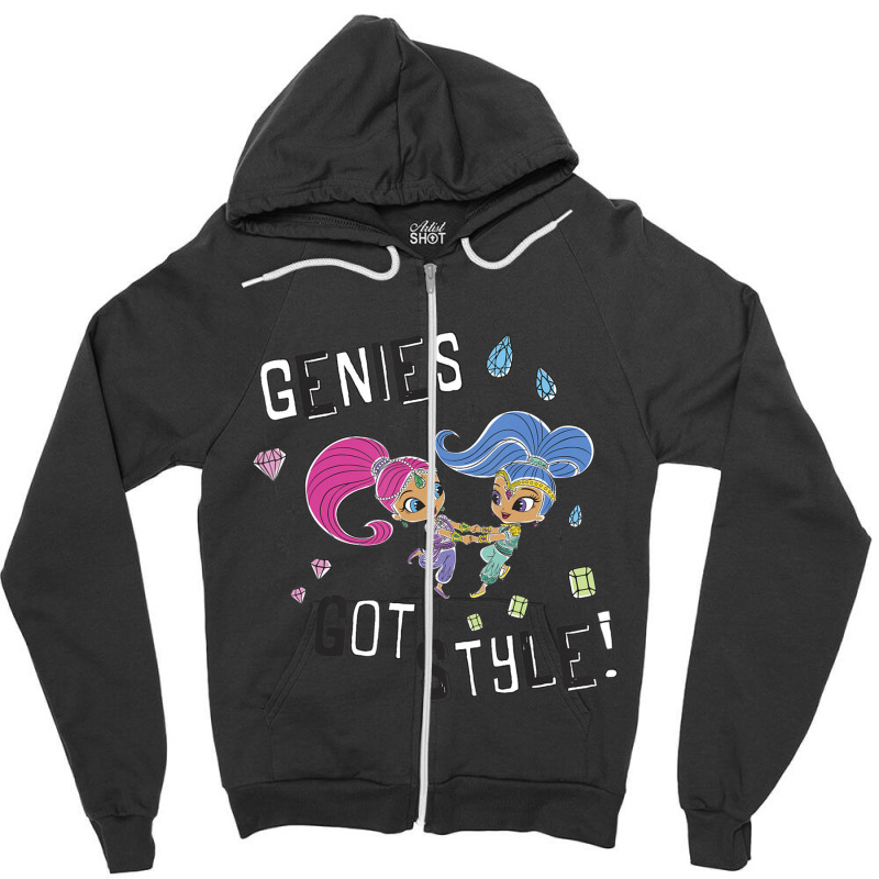 Shimmer And Shine Genies Got Style Dancing Portrai Zipper Hoodie | Artistshot