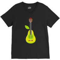 Guitar T  Shirt Pear Guitar Music Instrument Illustration T  Shirt V-neck Tee | Artistshot