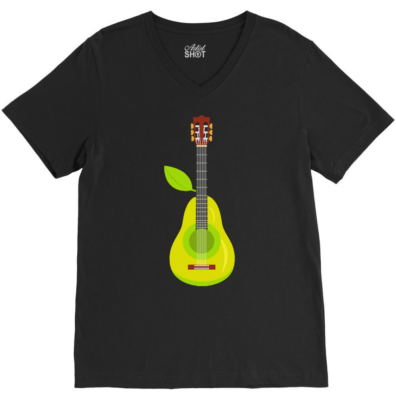 Guitar T  Shirt Pear Guitar Music Instrument Illustration T  Shirt V-Neck Tee by tillmantamara472 | Artistshot