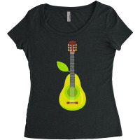 Guitar T  Shirt Pear Guitar Music Instrument Illustration T  Shirt Women's Triblend Scoop T-shirt | Artistshot