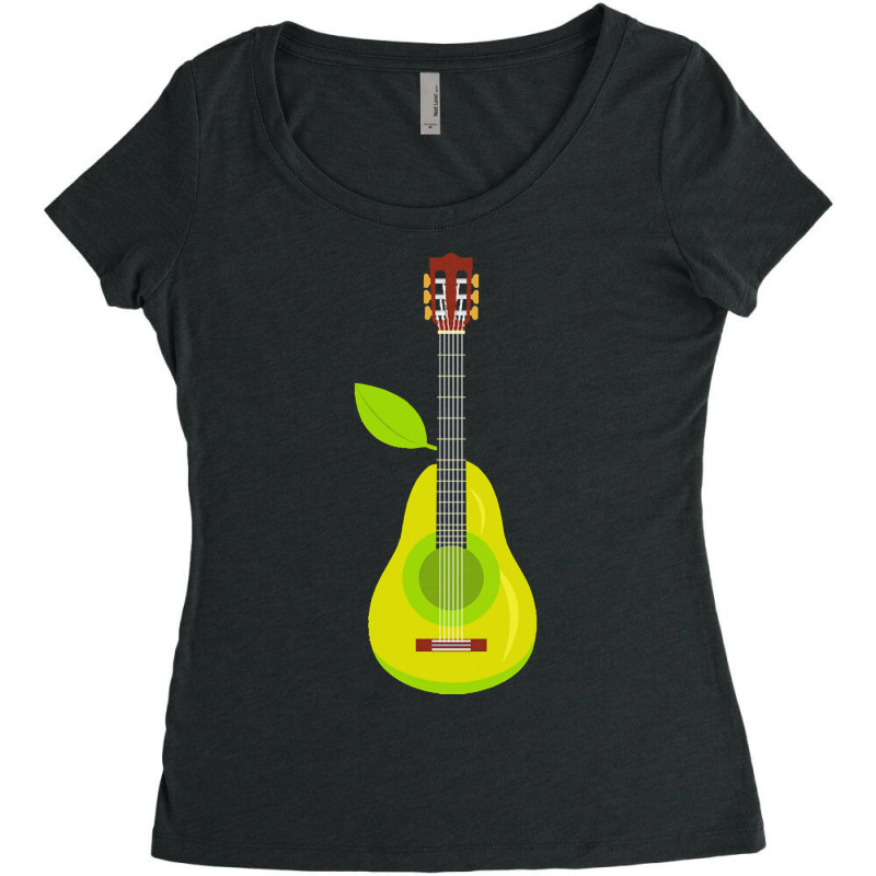 Guitar T  Shirt Pear Guitar Music Instrument Illustration T  Shirt Women's Triblend Scoop T-shirt by tillmantamara472 | Artistshot