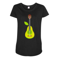 Guitar T  Shirt Pear Guitar Music Instrument Illustration T  Shirt Maternity Scoop Neck T-shirt | Artistshot