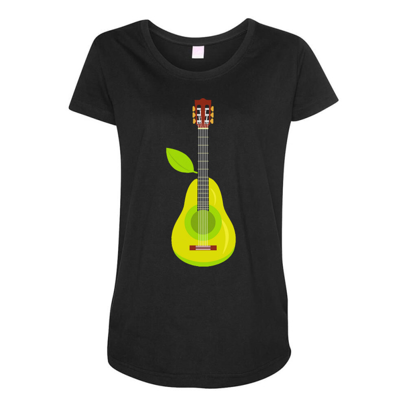 Guitar T  Shirt Pear Guitar Music Instrument Illustration T  Shirt Maternity Scoop Neck T-shirt by tillmantamara472 | Artistshot