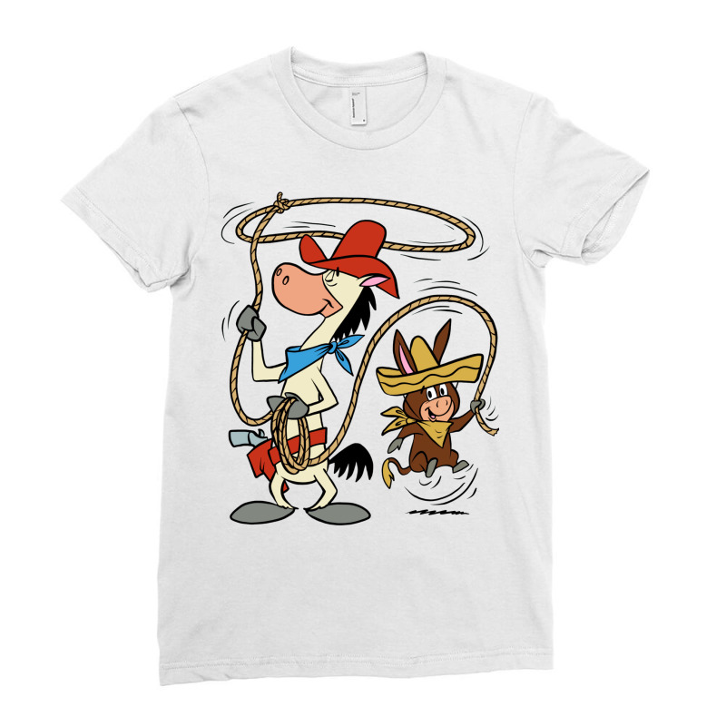 Quick Draw Mcgraw & Baba Looey Ropin' Ladies Fitted T-Shirt by samarunasthol | Artistshot