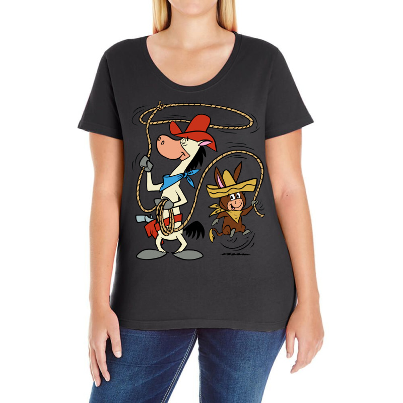 Quick Draw Mcgraw & Baba Looey Ropin' Ladies Curvy T-Shirt by samarunasthol | Artistshot