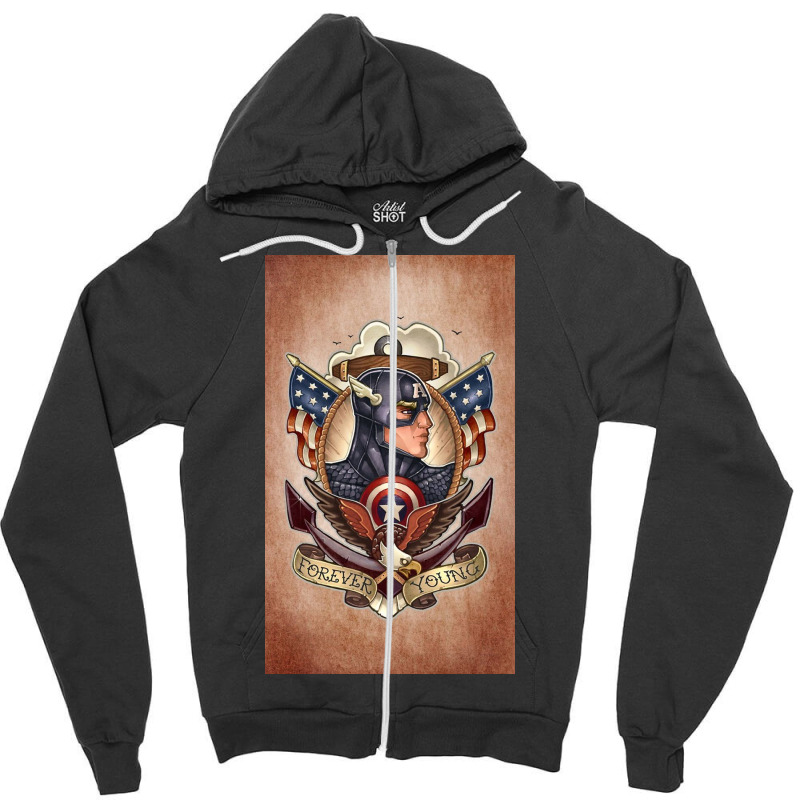 Forever Young Zipper Hoodie by Oliverhb | Artistshot