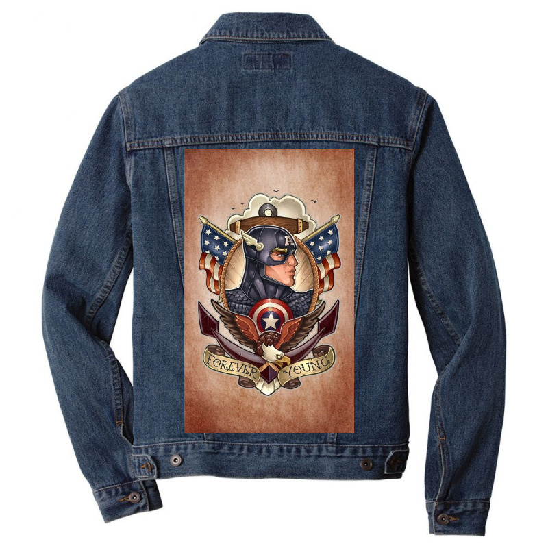 Forever Young Men Denim Jacket by Oliverhb | Artistshot