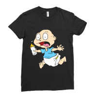 Tommy Running Away With Milk Bottle Ladies Fitted T-shirt | Artistshot