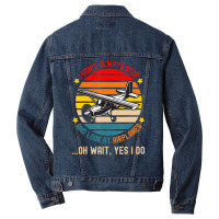 I Don't Always Stop And Look At Airplanes Men Denim Jacket | Artistshot