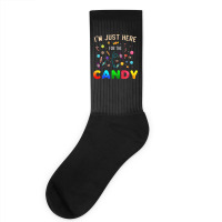 I'm Just Here For The Candy Funny Halloween Candy  Socks | Artistshot