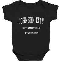 Johnson City Tennessee Tn Vintage Athletic Sports Baby Bodysuit | Artistshot