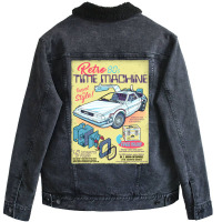 Retro Time Machine Unisex Sherpa-lined Denim Jacket | Artistshot