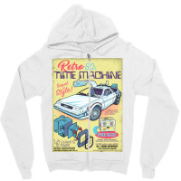 Retro Time Machine Zipper Hoodie | Artistshot