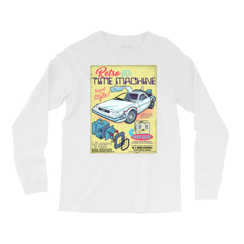 Retro Time Machine Long Sleeve Shirts | Artistshot