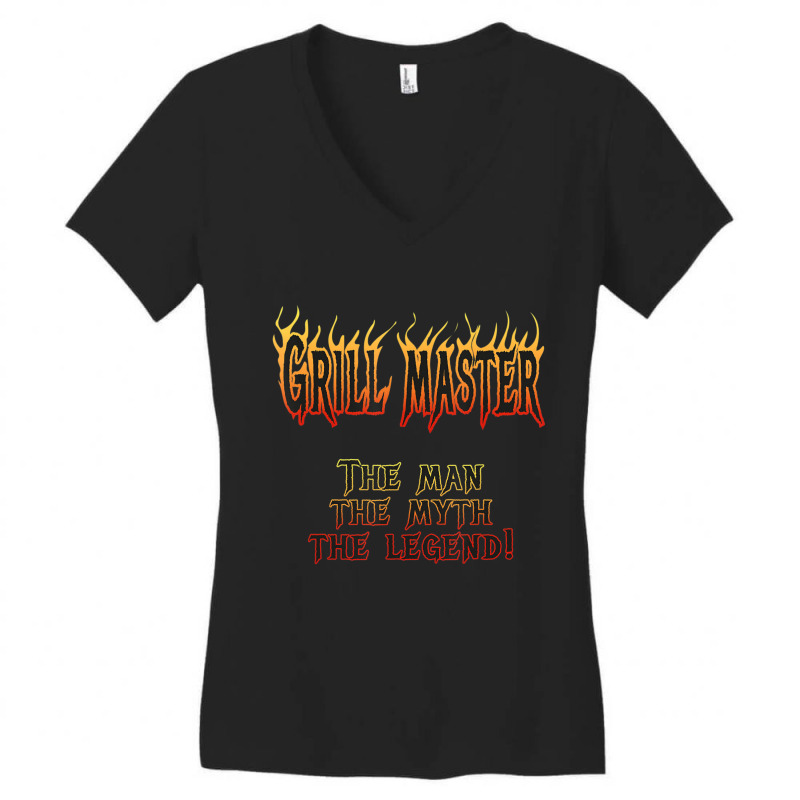 Bbq Grill Masters & Meat Smokers Barbecue Chef Women's V-Neck T-Shirt by beulahgriffithgdv | Artistshot