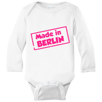 Made In Berlin Fun Long Sleeve Baby Bodysuit | Artistshot