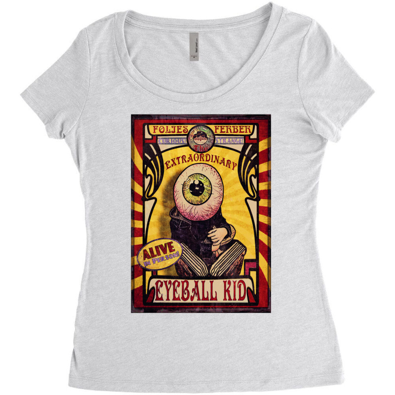 The Extraordinary Eyeball Kid Sideshow Poster Women's Triblend Scoop T-shirt by samarunasthol | Artistshot