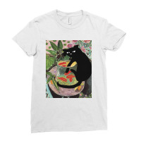 Matisse's Cat And A Goldfish Ladies Fitted T-shirt | Artistshot