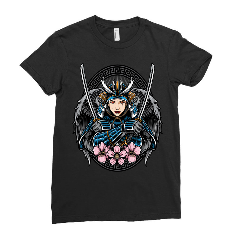 Samurai Girl Warrior Ladies Fitted T-Shirt by rafikgafforp | Artistshot