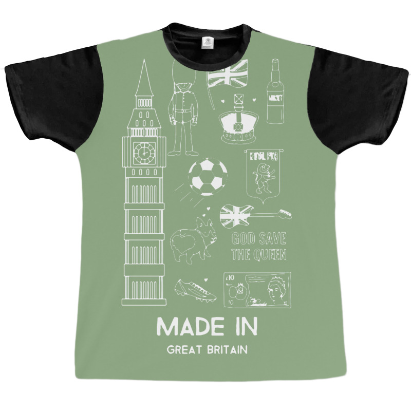 Made In Great Britain Gifts Made In The Uk British Graphic T-shirt | Artistshot