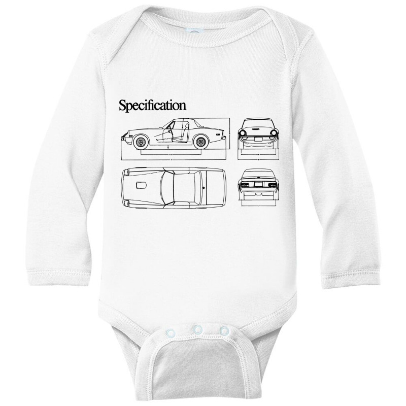 Jensen Healey   Technical Specs Long Sleeve Baby Bodysuit | Artistshot