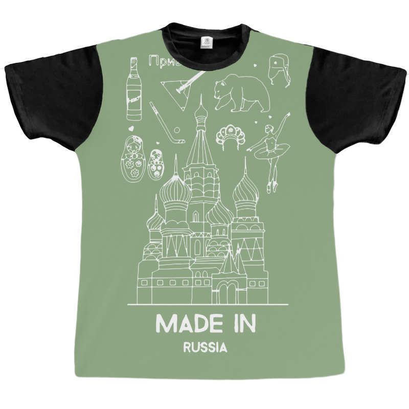 Made In Russia Gifts Russian Heritage Pride Graphic T-shirt | Artistshot