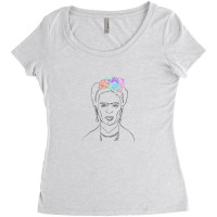 Frida Kahlo Line Art Women's Triblend Scoop T-shirt | Artistshot