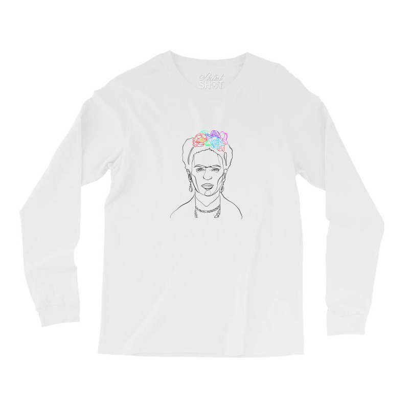 Frida Kahlo Line Art Long Sleeve Shirts by autlu2024 | Artistshot