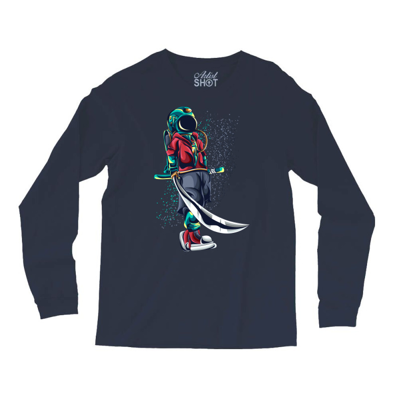 Modern Astronaut Samurai Warrior 1 Long Sleeve Shirts by fujerscalash | Artistshot