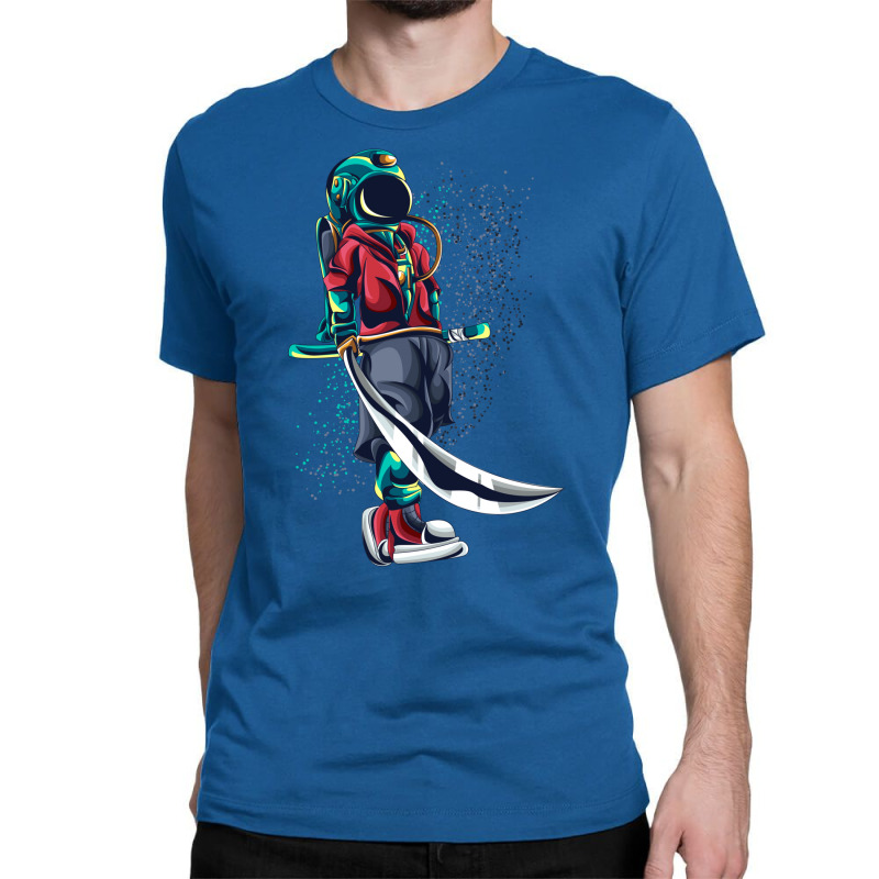 Modern Astronaut Samurai Warrior 1 Classic T-shirt by fujerscalash | Artistshot