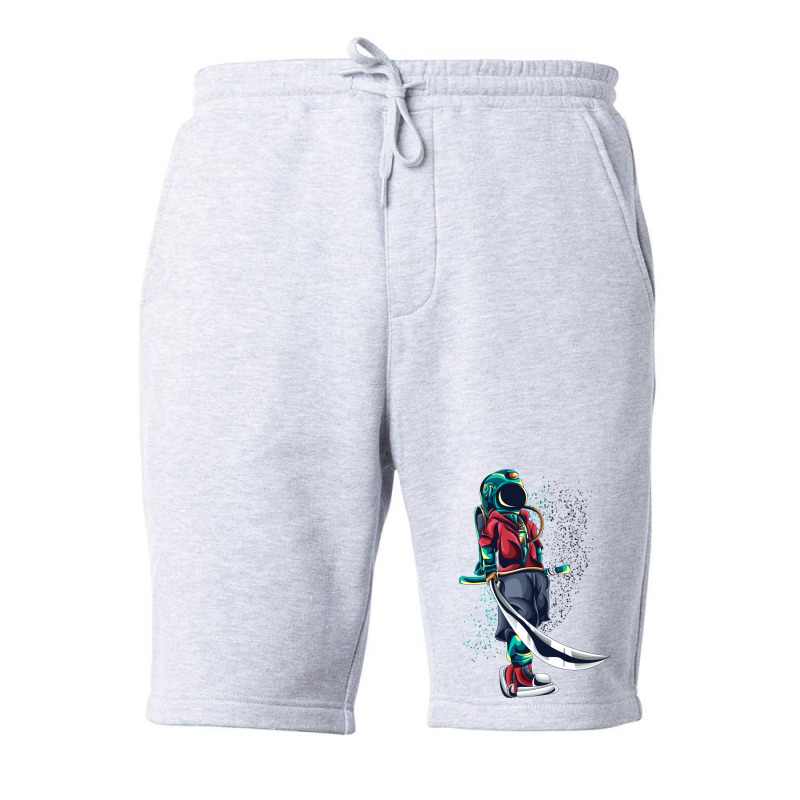 Modern Astronaut Samurai Warrior 1 Fleece Short by fujerscalash | Artistshot