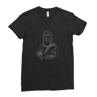 Mona Lisa Line Art For Dark Ladies Fitted T-shirt | Artistshot