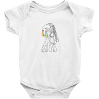 Girl With A Pearl Earring Line Art Baby Bodysuit | Artistshot