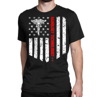 Radiology Technologist American Flag Patriotic Med Classic T-shirt | Artistshot