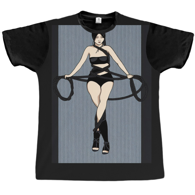 Dominant Woman Tied In Bondage - Shibari Art. Graphic T-shirt by AaronHalverson | Artistshot